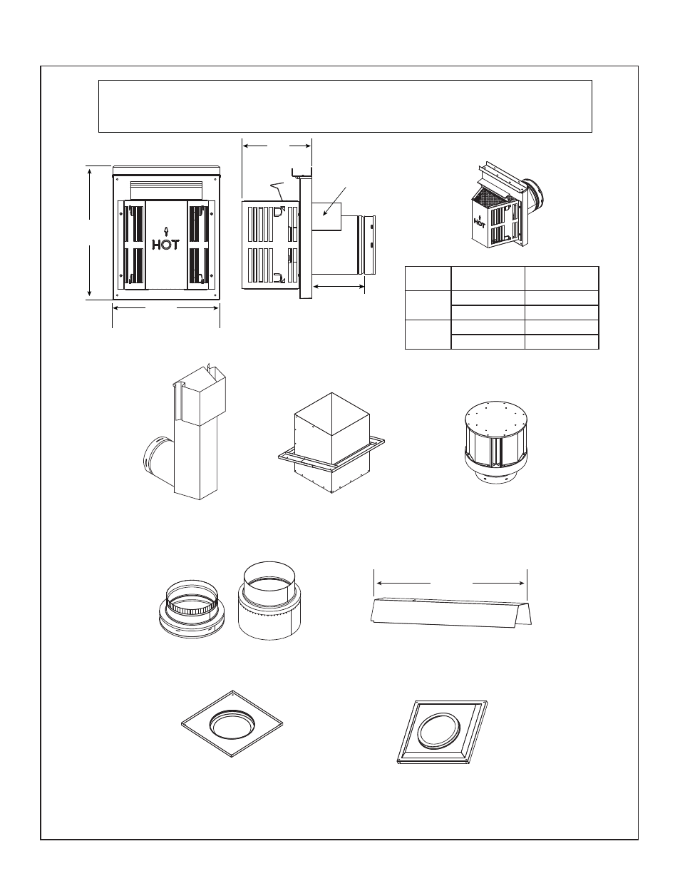 B. vent components diagrams (continued) | Heat & Glo Fireplace 8000CMOD-IPI User Manual | Page 66 / 71