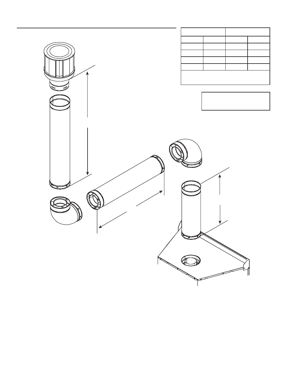 Two elbows | Heat & Glo Fireplace ESCAPE 36DV User Manual | Page 17 / 60