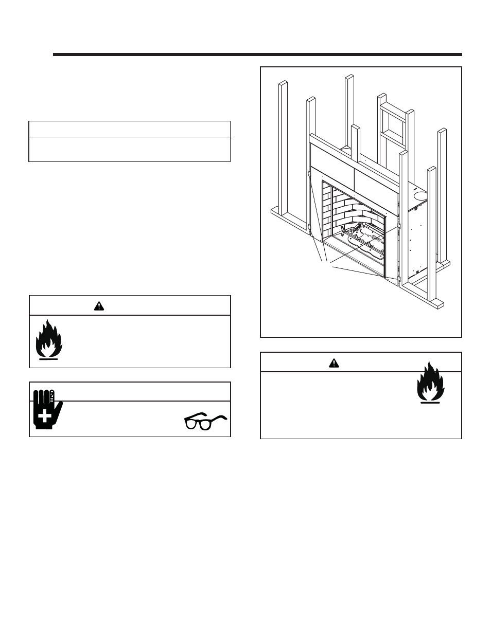 Appliance preparation, Caution, Warning | Heat & Glo Fireplace ESCAPE 36DV User Manual | Page 21 / 60