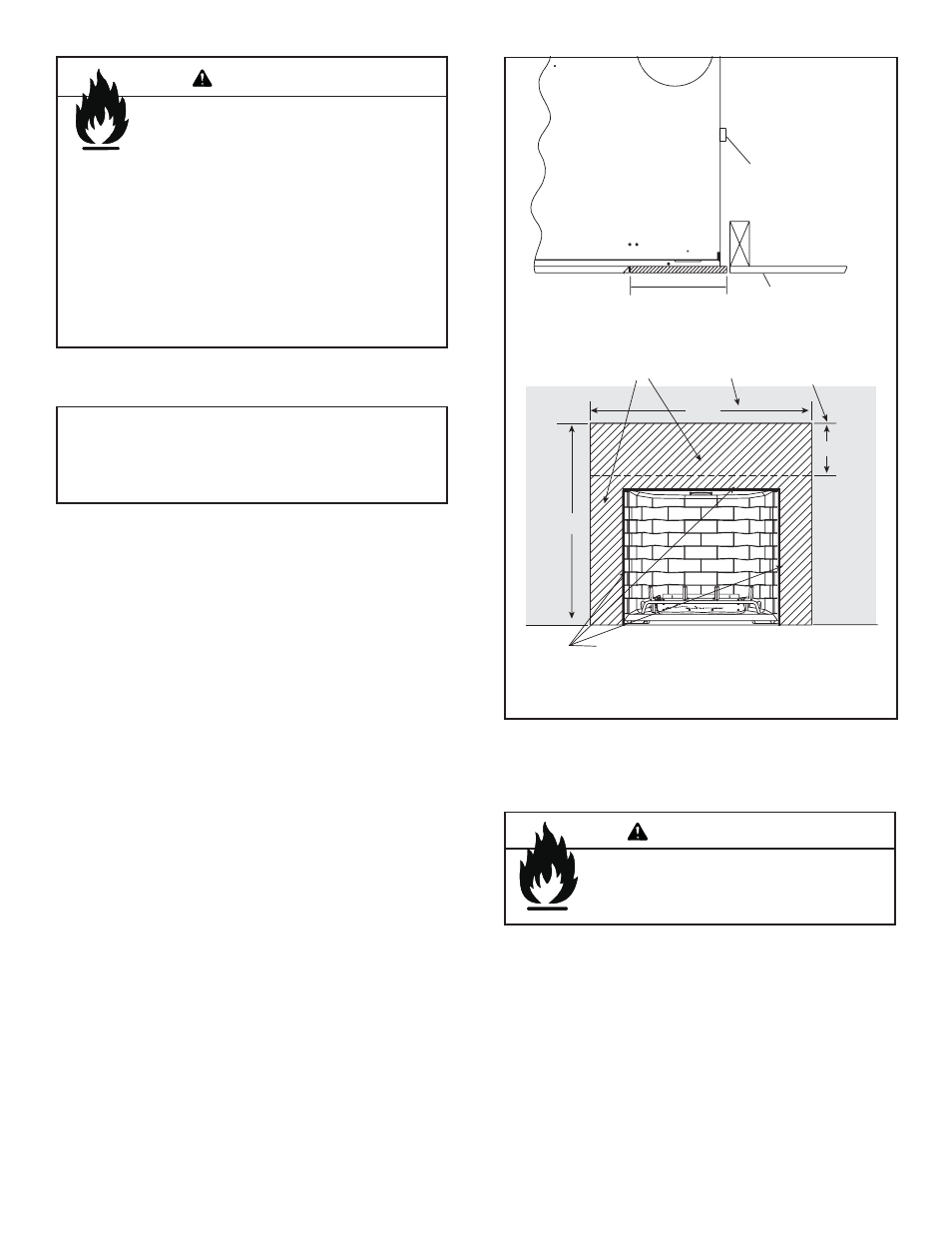 Warning, Finishing requirements | Heat & Glo Fireplace ESCAPE 36DV User Manual | Page 35 / 60