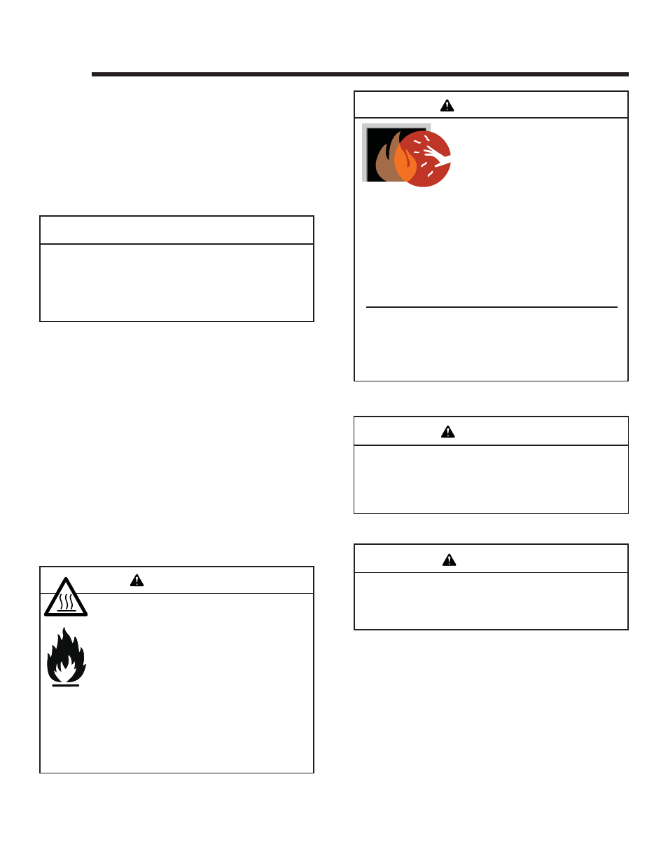 Operating instructions caution, Warning | Heat & Glo Fireplace ESCAPE 36DV User Manual | Page 42 / 60
