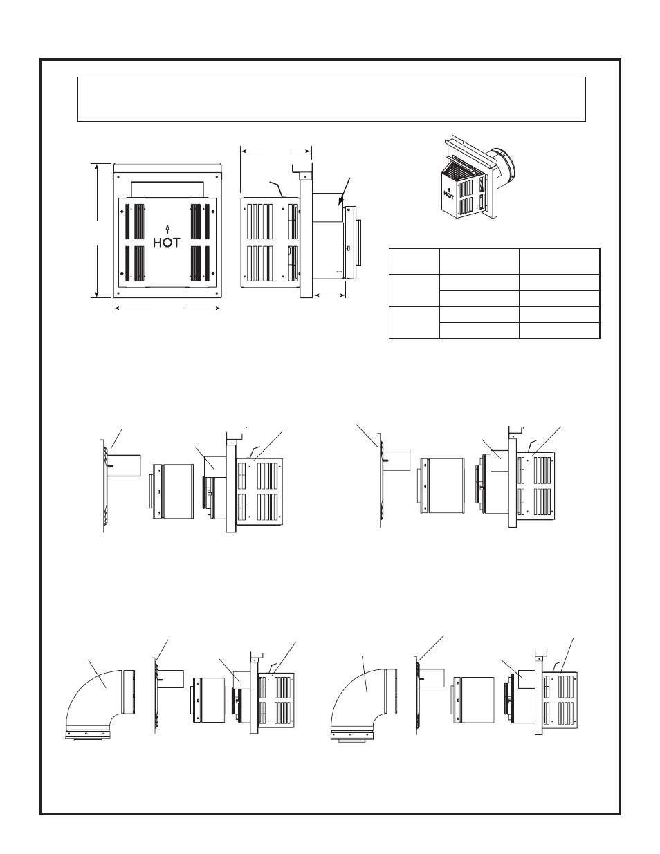 B. vent components diagrams (continued) | Heat & Glo Fireplace ESCAPE 36DV User Manual | Page 52 / 60