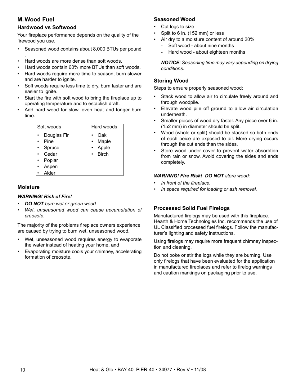 Heat & Glo Fireplace BAY-40 User Manual | Page 10 / 52