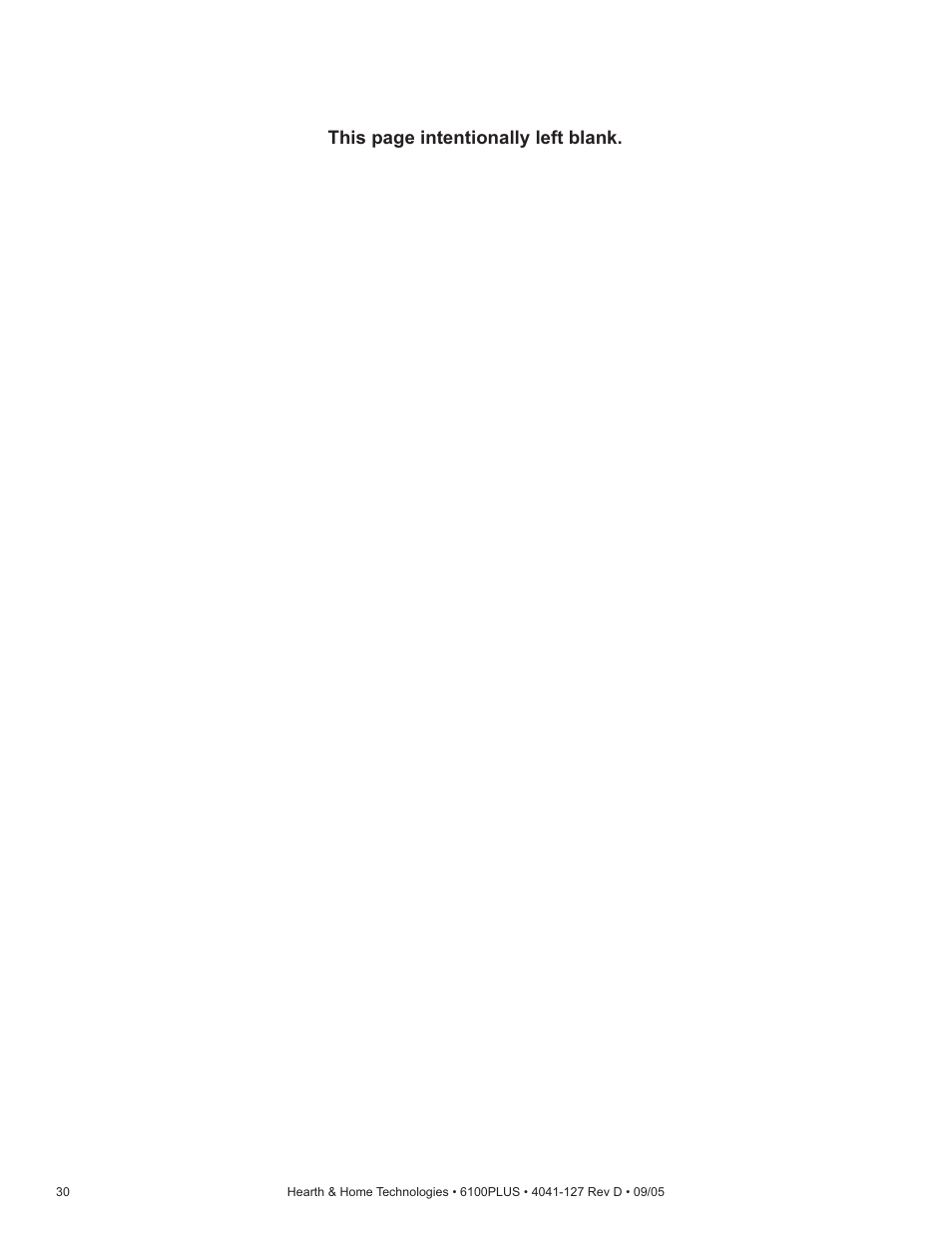 This page intentionally left blank | Heat & Glo Fireplace 6100PLUS User Manual | Page 30 / 40