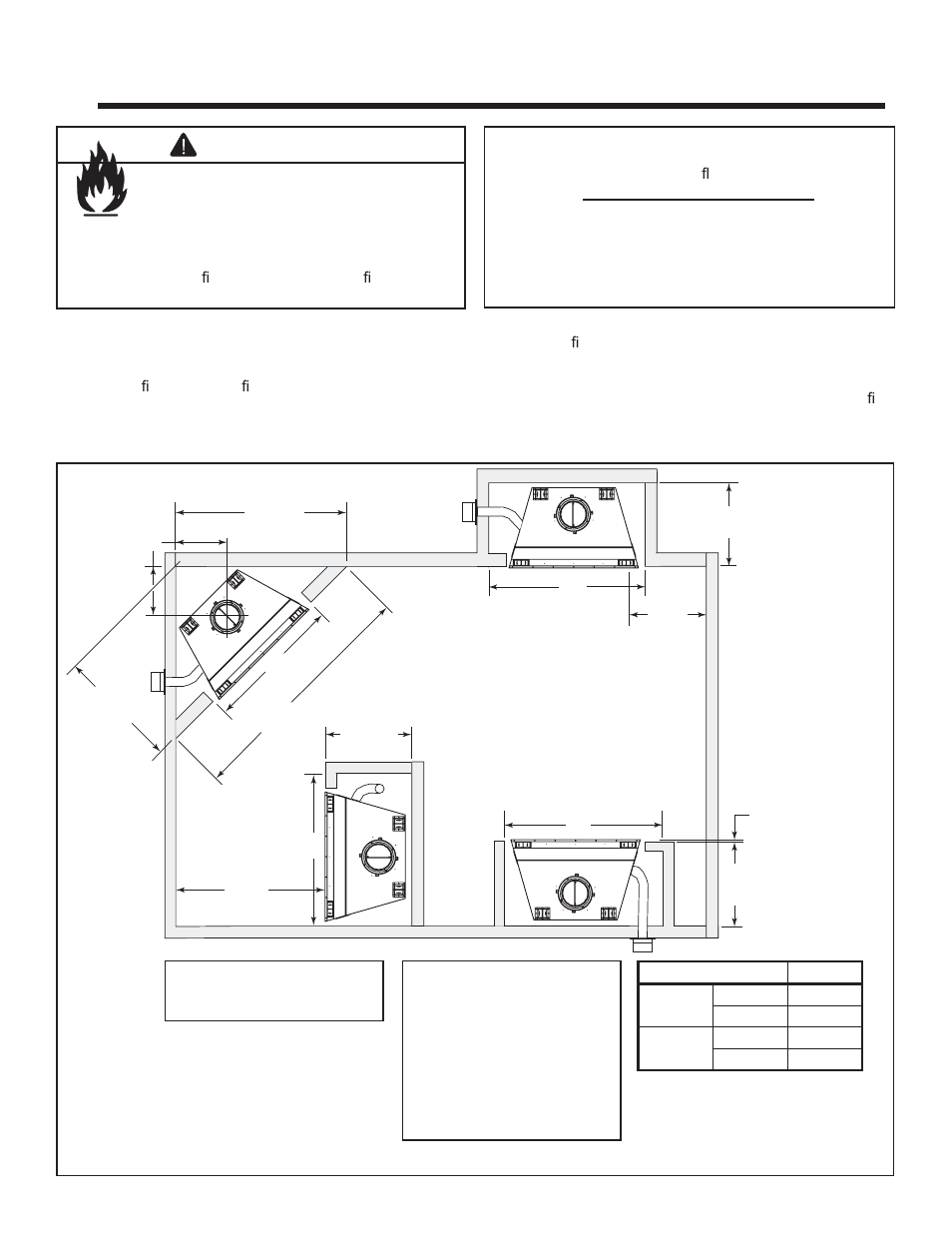 Framing and clearances, Warning | Heat & Glo Fireplace EXCLAIM-42T-C User Manual | Page 9 / 50