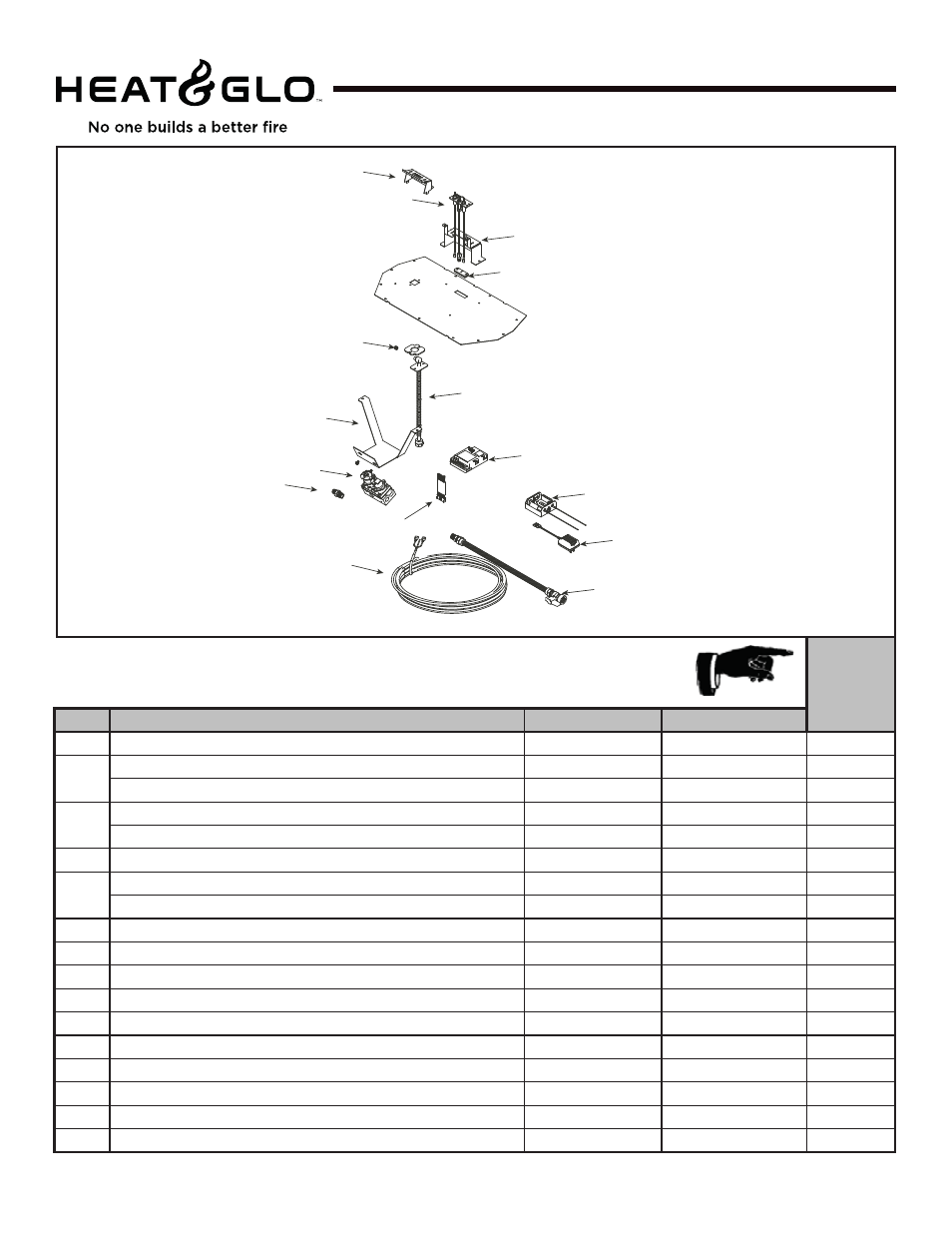 Slr-c (cosmo), Service parts, Stocked at depot | 11 valve assembly | Heat & Glo Fireplace Heat & Glo SLR-C (COSMO) User Manual | Page 69 / 71
