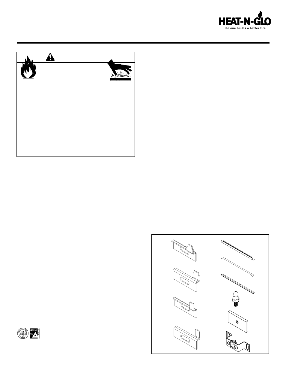 Heat & Glo Fireplace HEAT-N-GLO Glass Enclosure Kits: GD415ATPB and GD485ATPB EM-415 User Manual | 3 pages