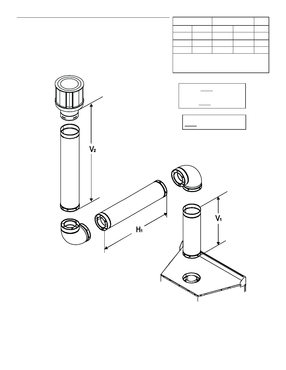 Two elbows | Heat & Glo Fireplace BRAVO 704-902 User Manual | Page 16 / 58