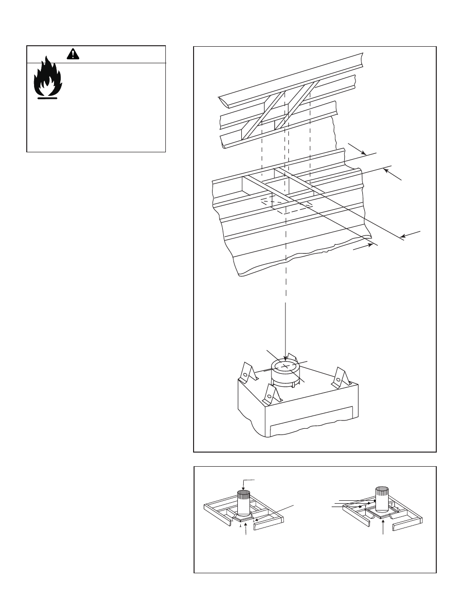 Warning, C. vertical penetration framing | Heat & Glo Fireplace BRAVO 704-902 User Manual | Page 19 / 58