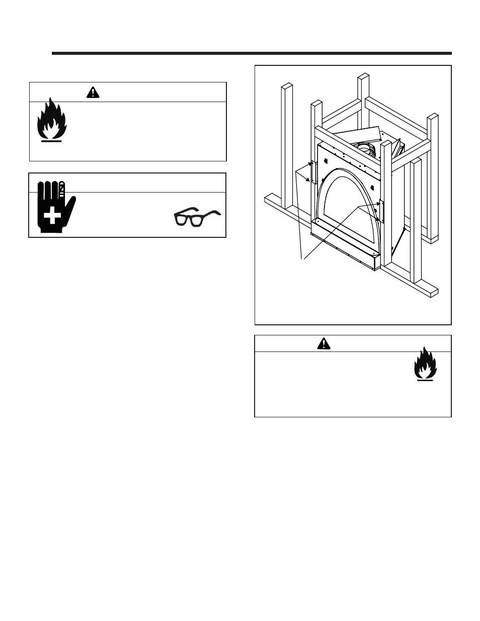 Caution, Warning, Appliance preparation | Heat & Glo Fireplace BRAVO 704-902 User Manual | Page 20 / 58