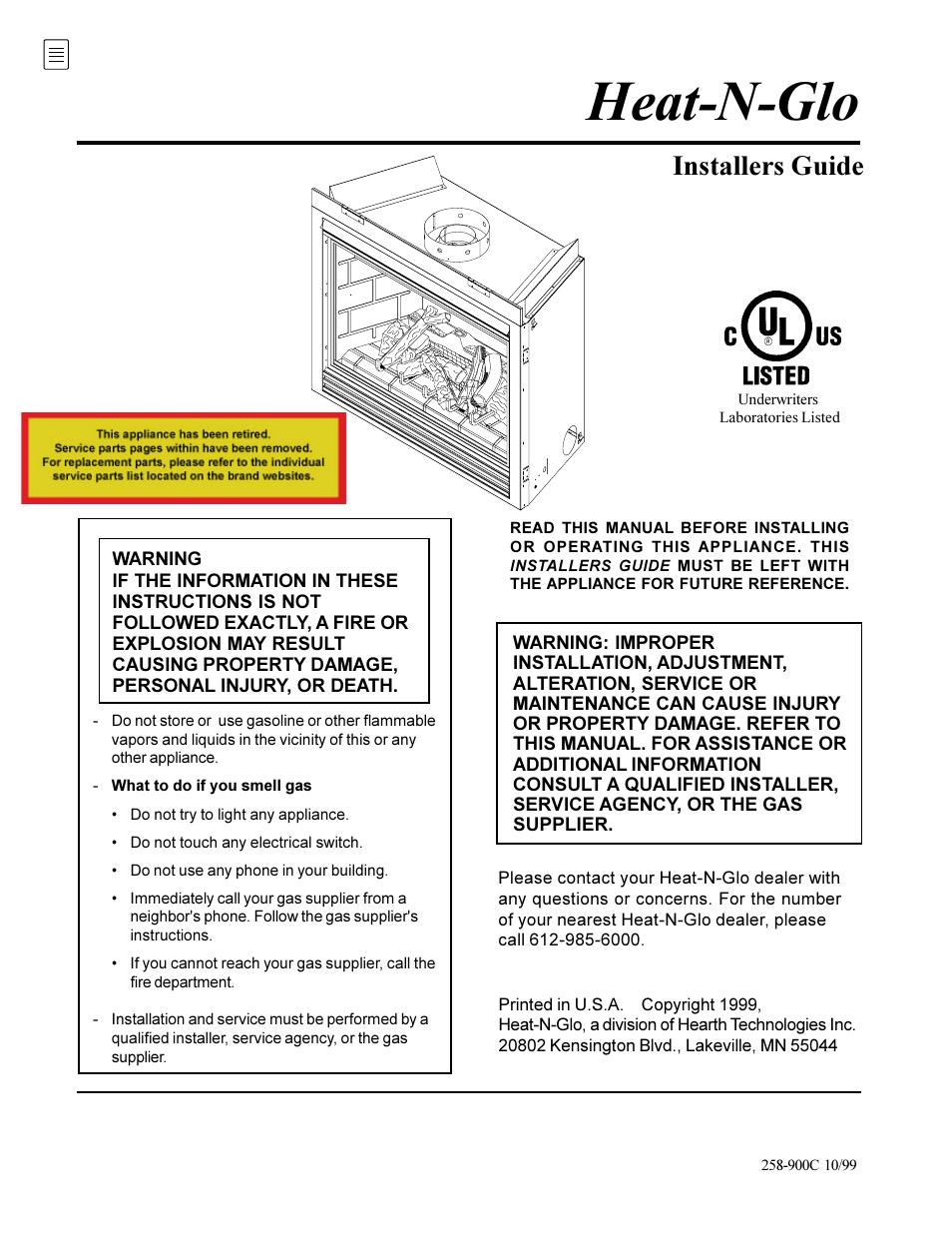 Heat & Glo Fireplace Heat & Glo Fireplace 8000TVC User Manual | 25 pages