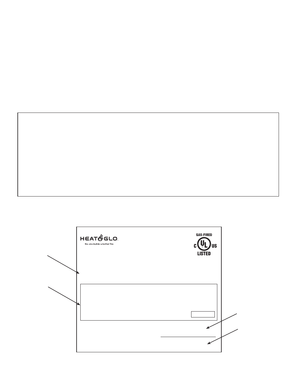 Listing label information/location, Nna atural tural gas gas | Heat & Glo Fireplace LUX60 User Manual | Page 2 / 60