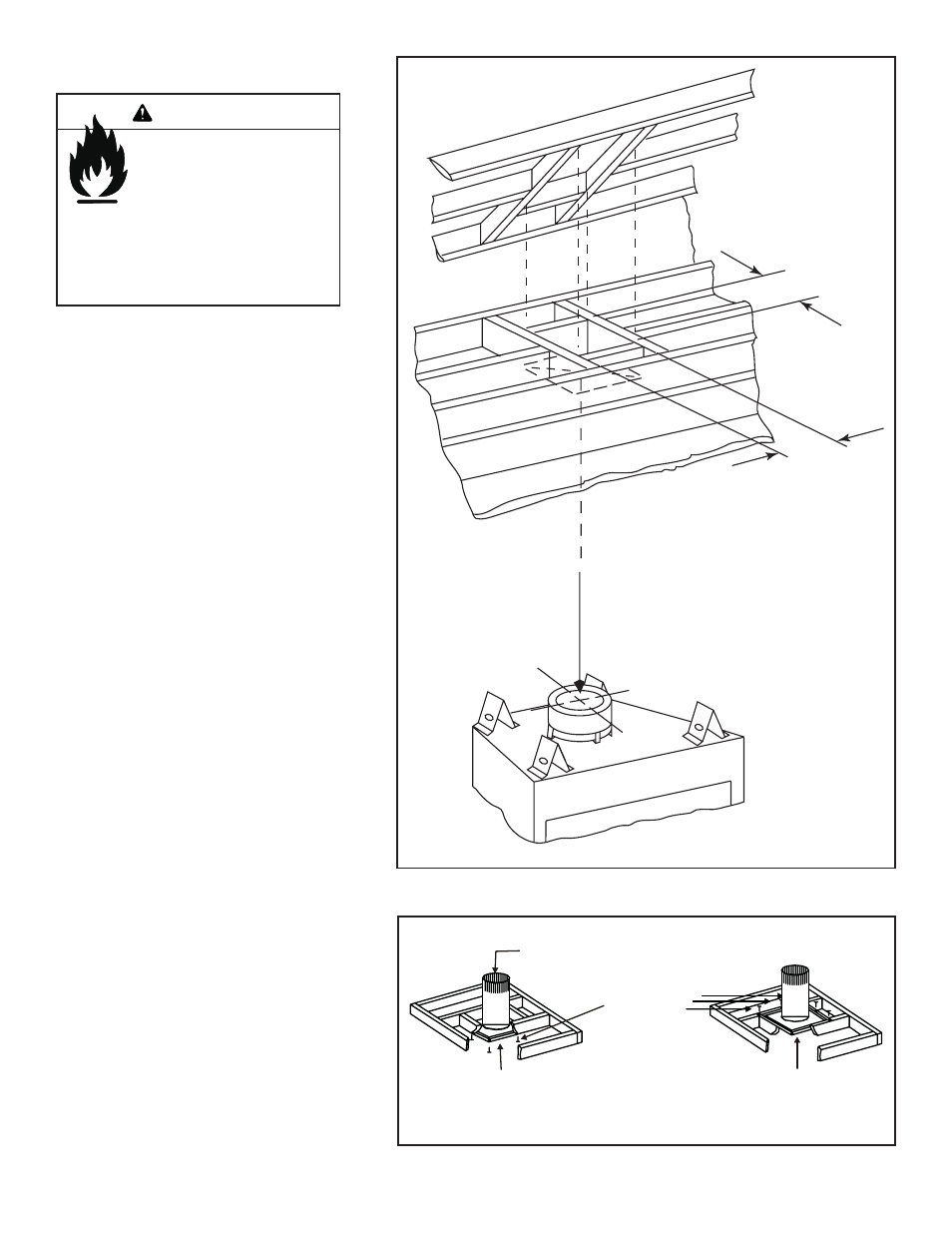 Warning, C. vertical penetration framing | Heat & Glo Fireplace CRESCENT II User Manual | Page 17 / 52