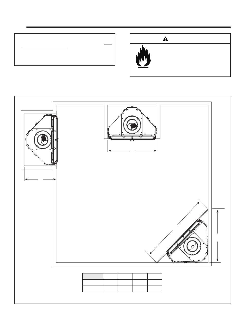 Framing and clearances, Warning | Heat & Glo Fireplace CRESCENT II User Manual | Page 7 / 52