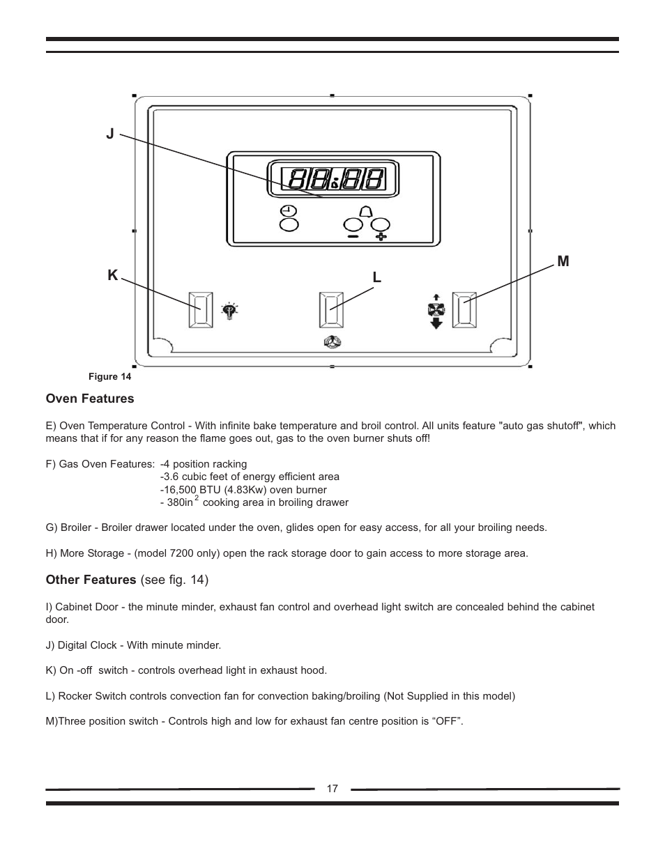 Jk m | Heartland Bakeware 9200/7200 User Manual | Page 17 / 38