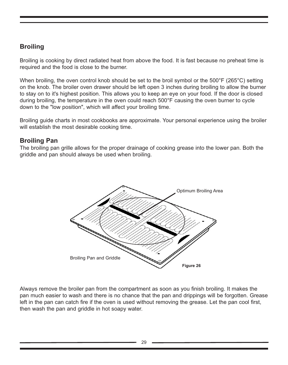 Broiling, Broiling pan | Heartland Bakeware 9200/7200 User Manual | Page 29 / 38