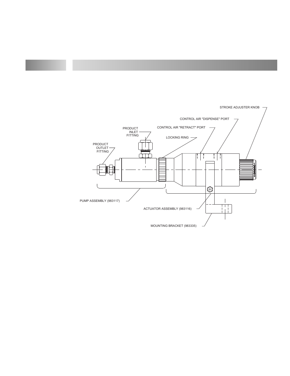 View of rotospray pump with components labeled, Installation, cont. 4 | Henkel 9000 User Manual | Page 6 / 17