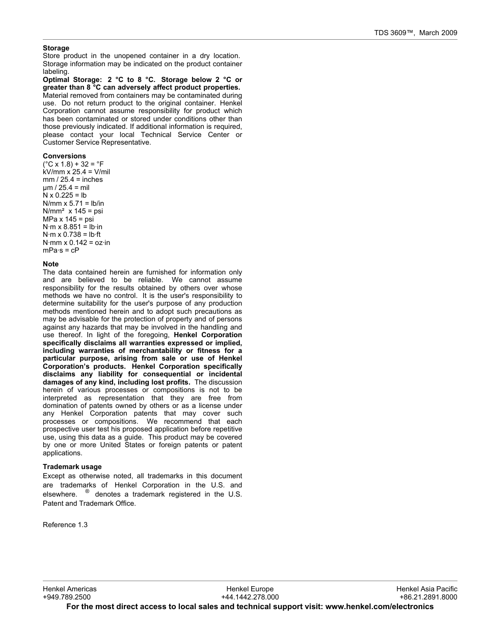 Henkel 3609TM User Manual | Page 3 / 3