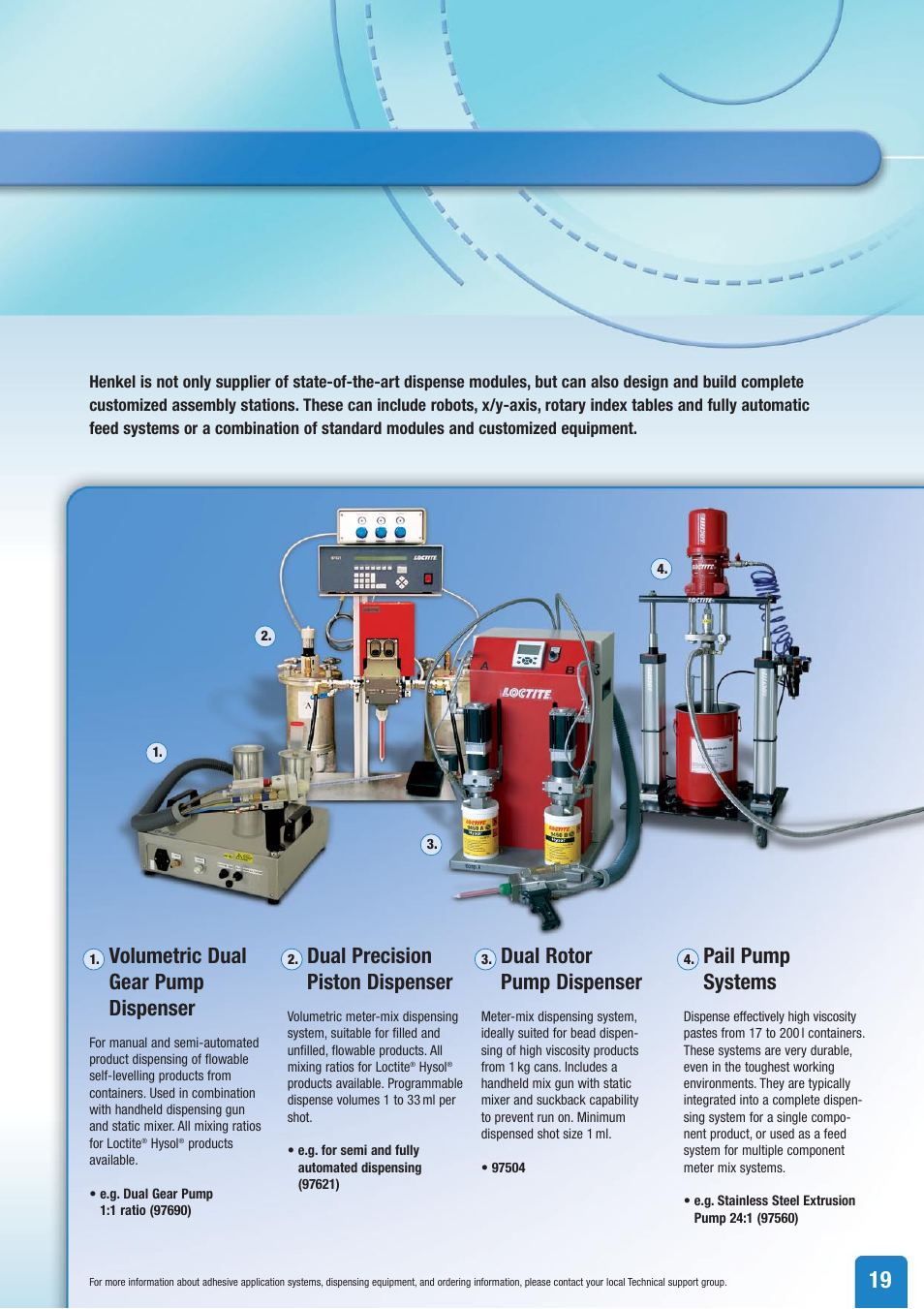 Volumetric dual gear pump dispenser, Dual rotor pump dispenser, Dual precision piston dispenser | Pail pump systems | Henkel Structural Bonding Solutions User Manual | Page 19 / 24