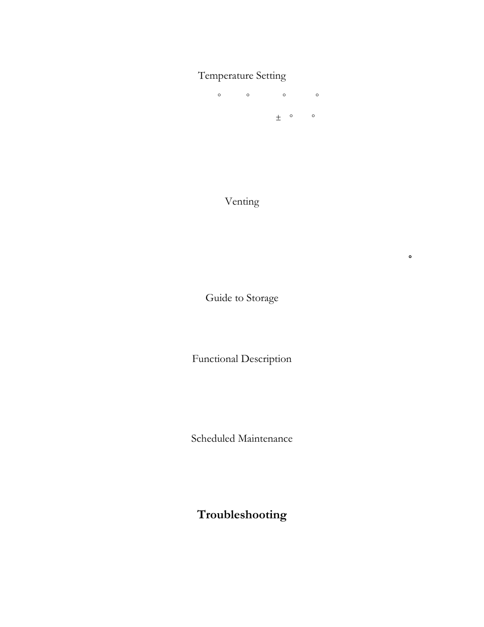 Troubleshooting, Temperature setting, Venting | Guide to storage, Functional description, Scheduled maintenance | Henkel K-900 User Manual | Page 5 / 10