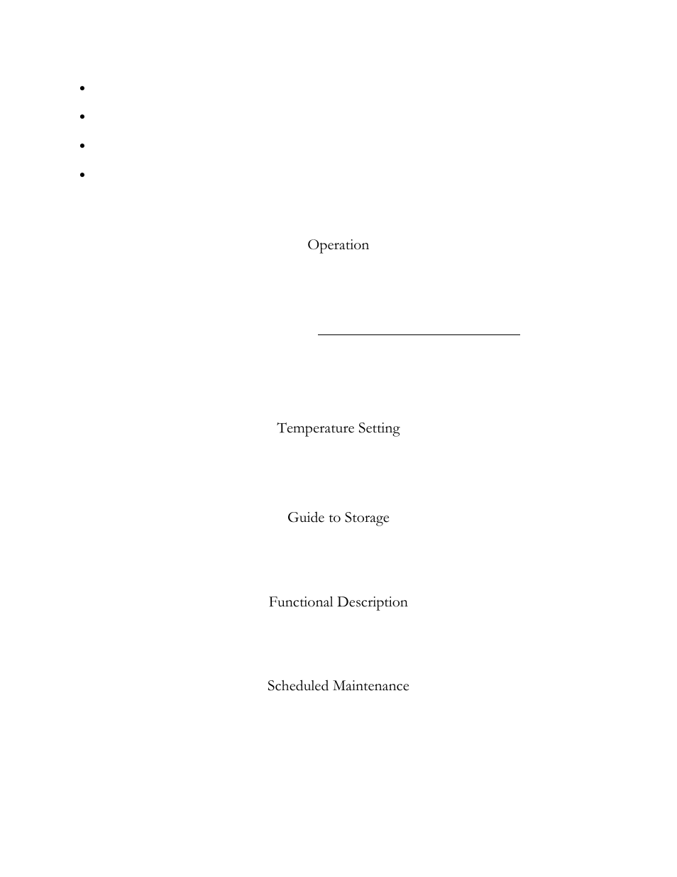 Operation, Temperature setting, Guide to storage | Functional description, Scheduled maintenance | Henkel K-15R User Manual | Page 4 / 7