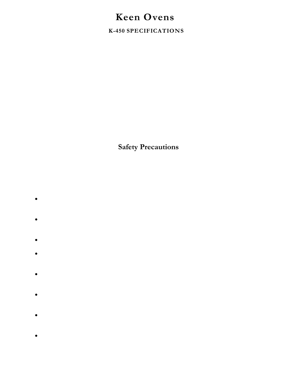 Keen ovens, Safety precautions, Save these safety instructions | Henkel KEEN OVENS K-450 User Manual | Page 3 / 8