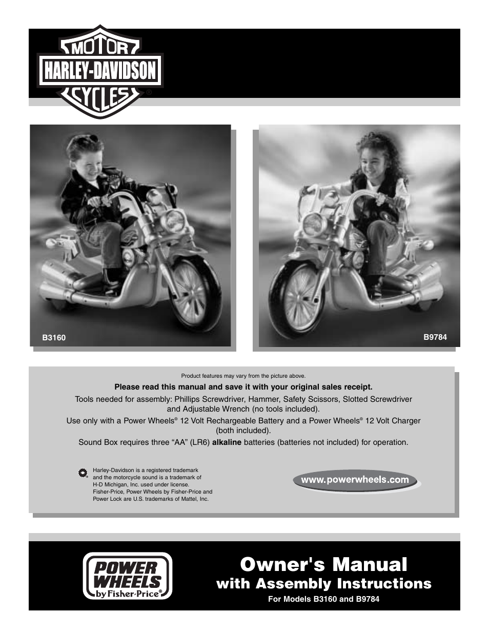 Harley-Davidson B3160 User Manual | 40 pages