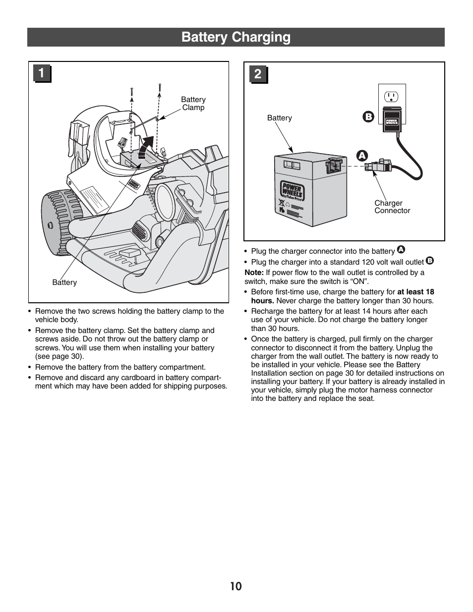 Battery charging | Harley-Davidson B3160 User Manual | Page 10 / 40