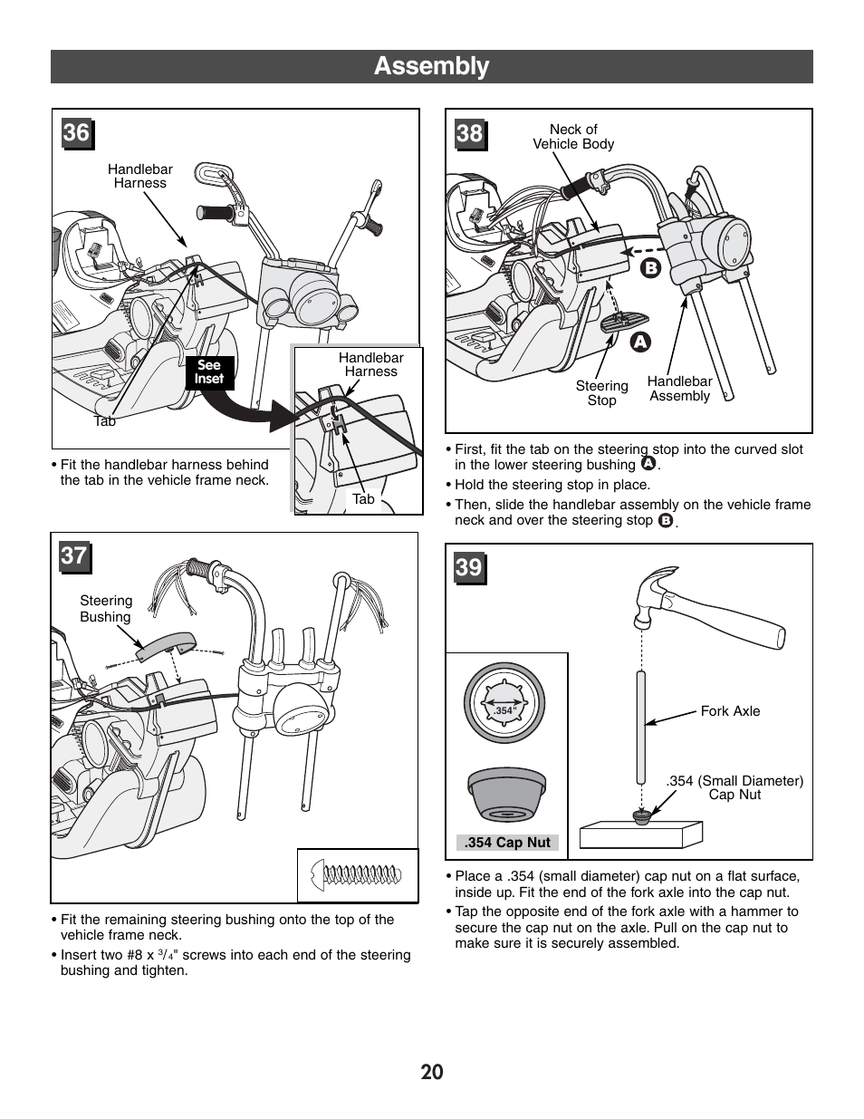 Assembly | Harley-Davidson B3160 User Manual | Page 20 / 40