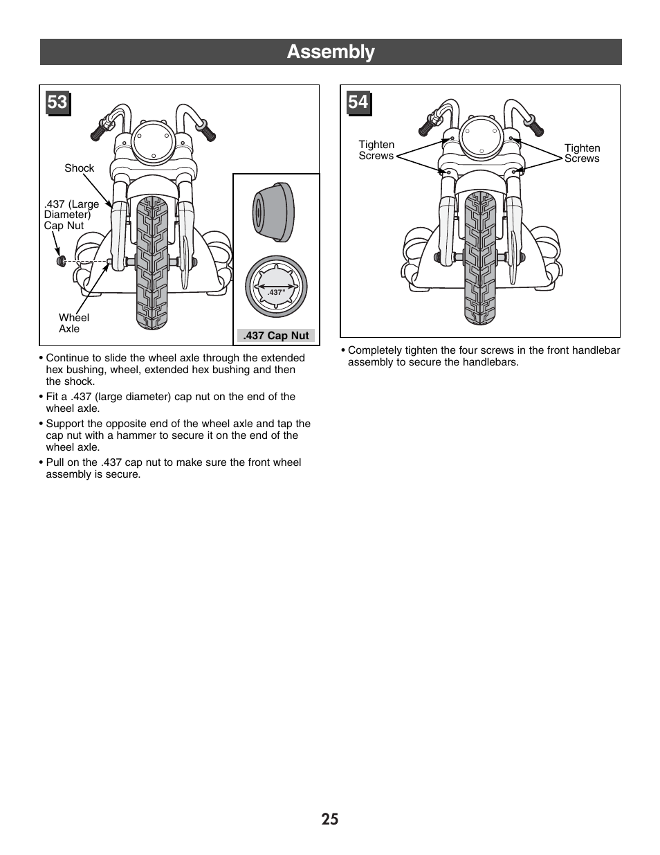 Assembly | Harley-Davidson B3160 User Manual | Page 25 / 40