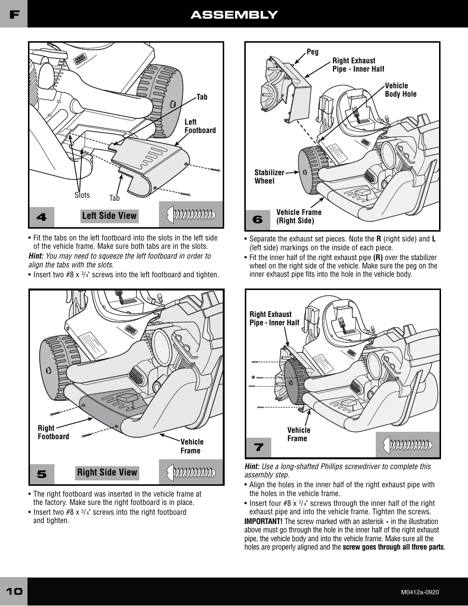 Assembly | Harley-Davidson CRUISER M0412 User Manual | Page 10 / 32