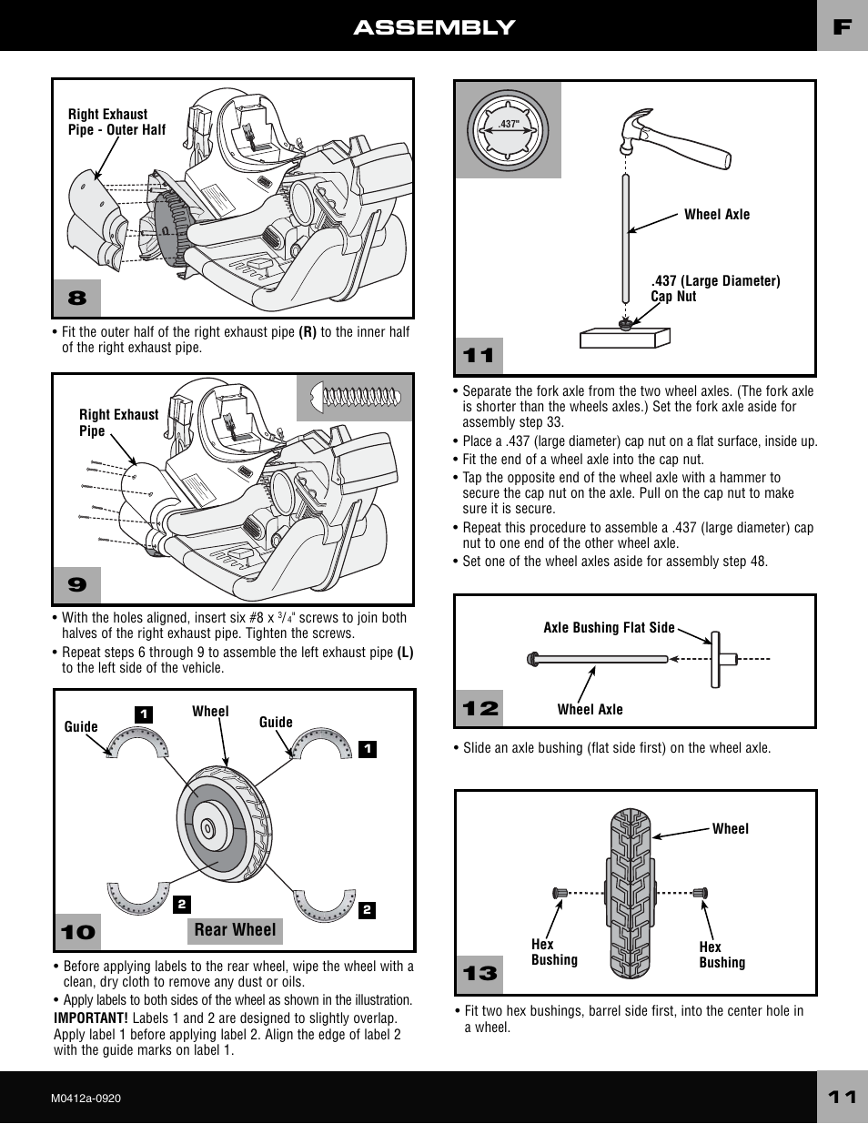 Assembly | Harley-Davidson CRUISER M0412 User Manual | Page 11 / 32