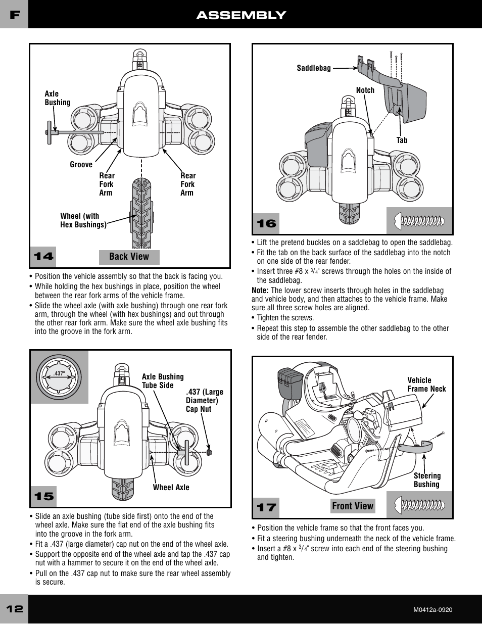 Assembly | Harley-Davidson CRUISER M0412 User Manual | Page 12 / 32