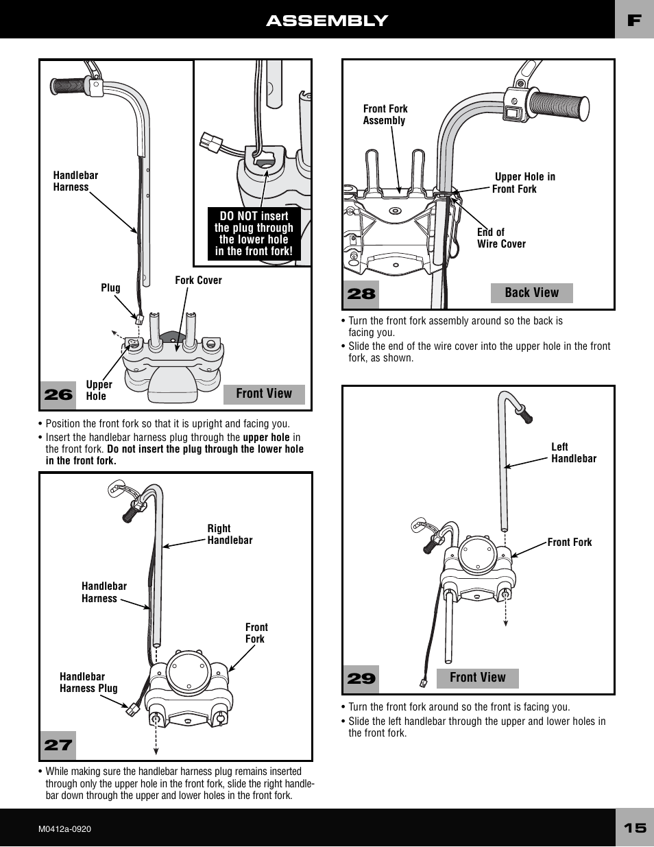 Assembly | Harley-Davidson CRUISER M0412 User Manual | Page 15 / 32