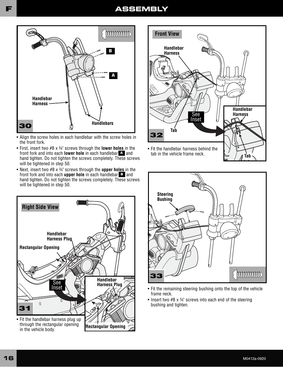 Assembly | Harley-Davidson CRUISER M0412 User Manual | Page 16 / 32