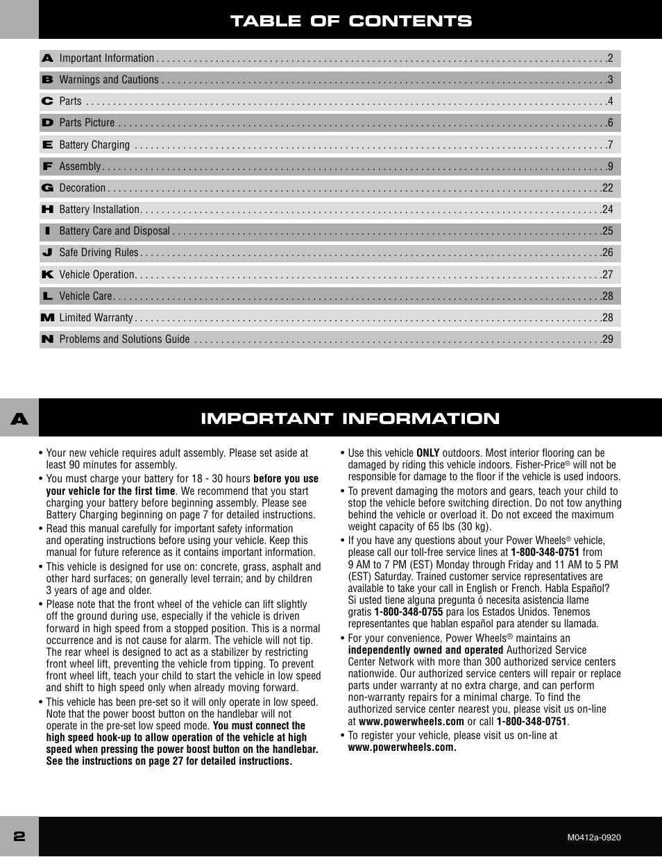 Harley-Davidson CRUISER M0412 User Manual | Page 2 / 32