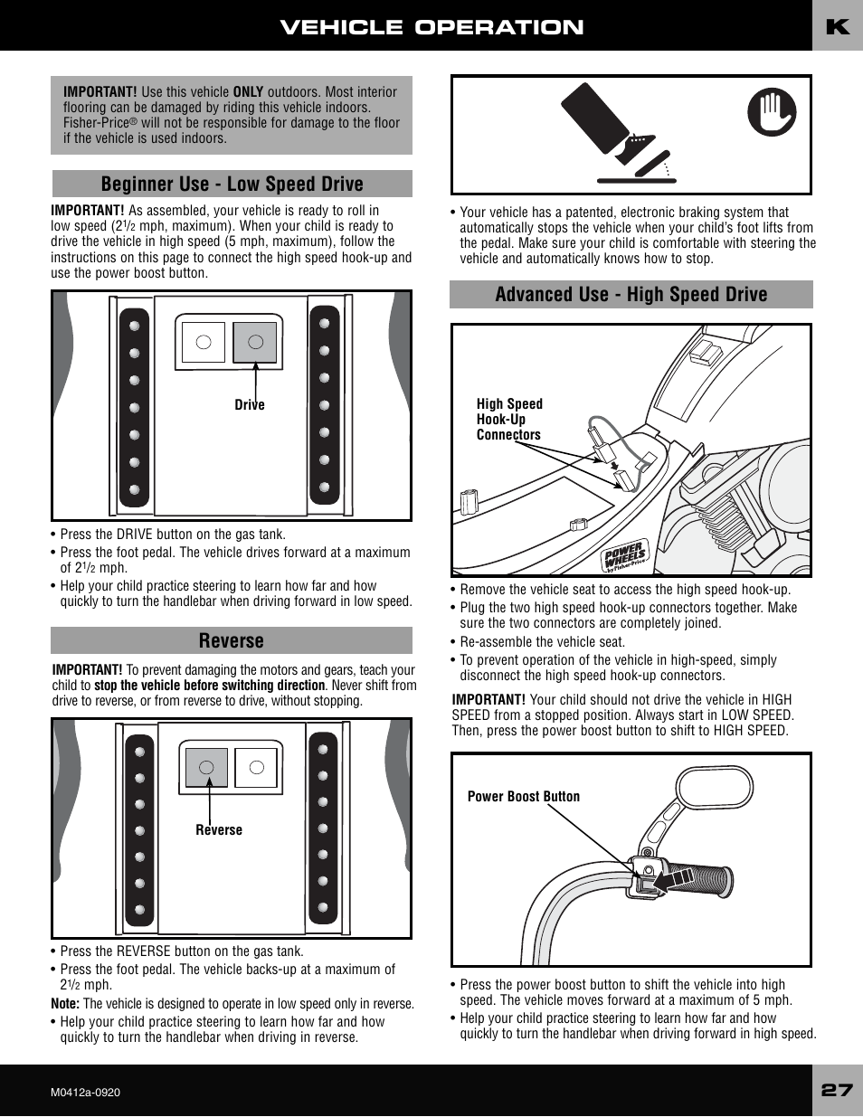 Vehicle operation | Harley-Davidson CRUISER M0412 User Manual | Page 27 / 32