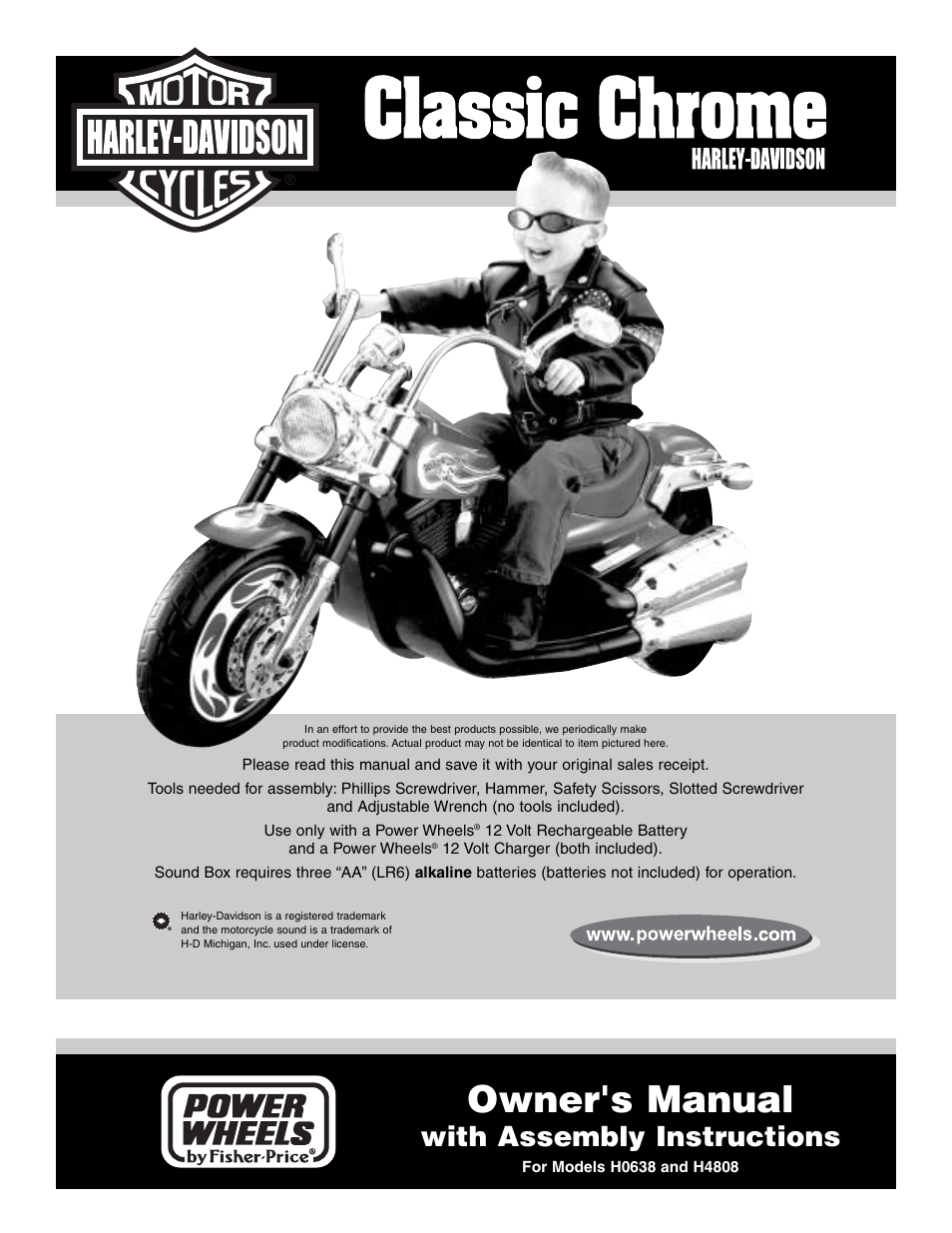 Harley-Davidson CLASSIC CHROME H4808 User Manual | 39 pages