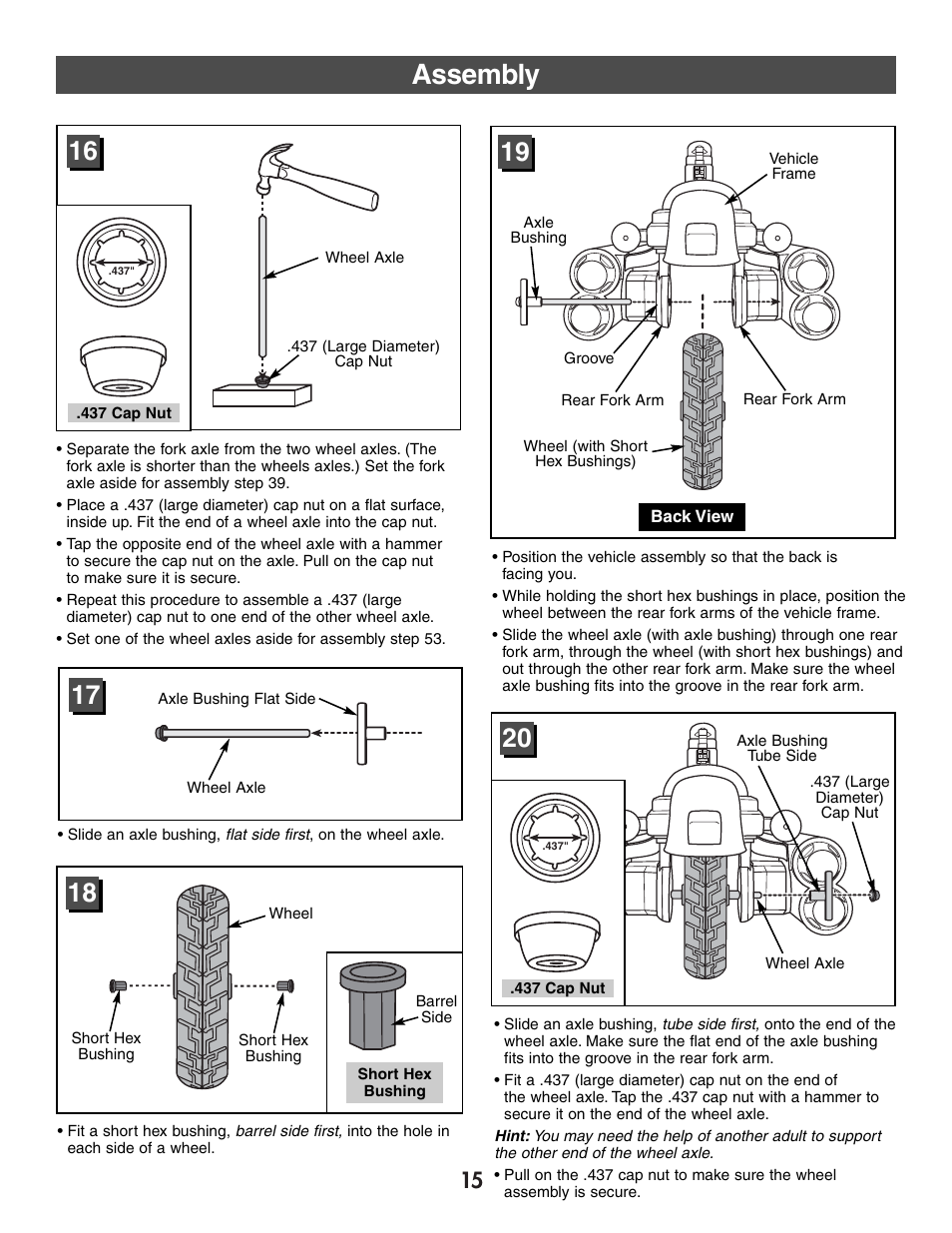 Assembly | Harley-Davidson CLASSIC CHROME H4808 User Manual | Page 15 / 39