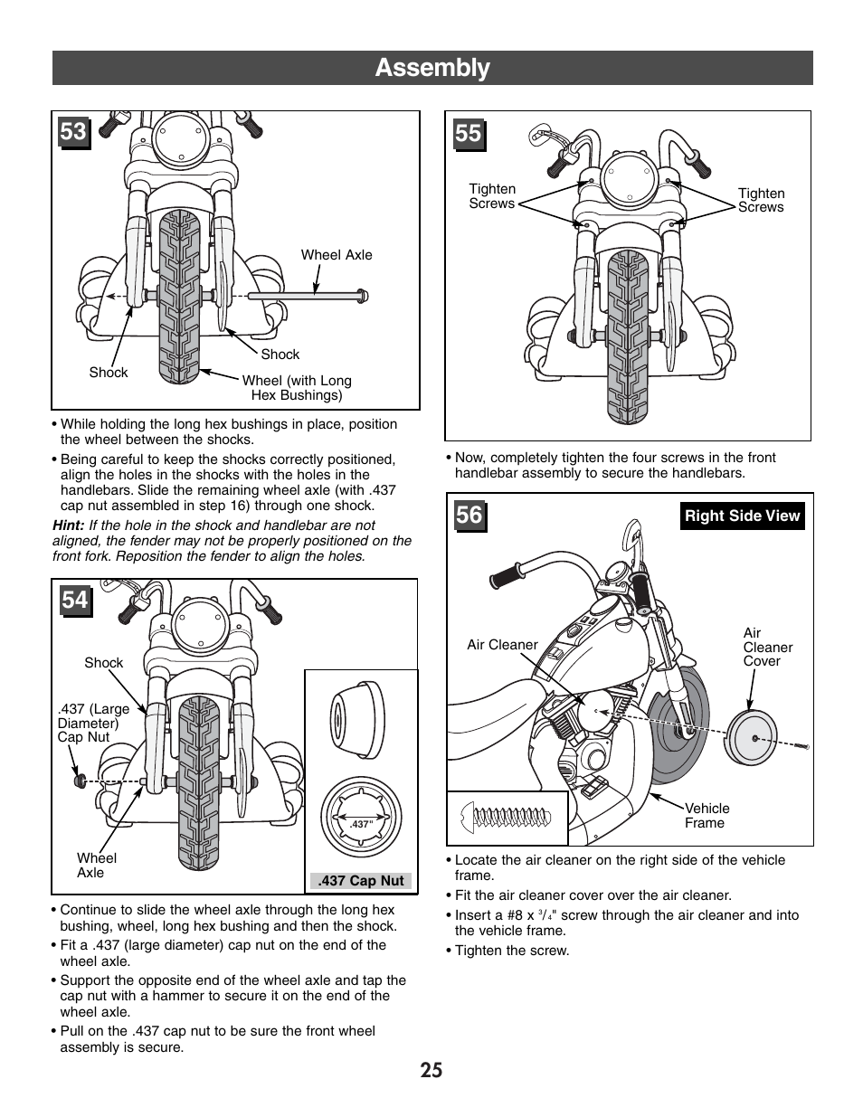 Assembly | Harley-Davidson CLASSIC CHROME H4808 User Manual | Page 25 / 39