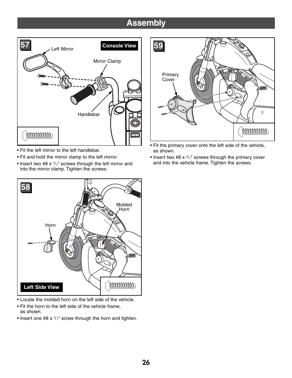 Assembly | Harley-Davidson CLASSIC CHROME H4808 User Manual | Page 26 / 39