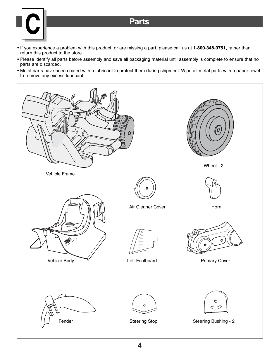 Parts | Harley-Davidson CLASSIC CHROME H4808 User Manual | Page 4 / 39