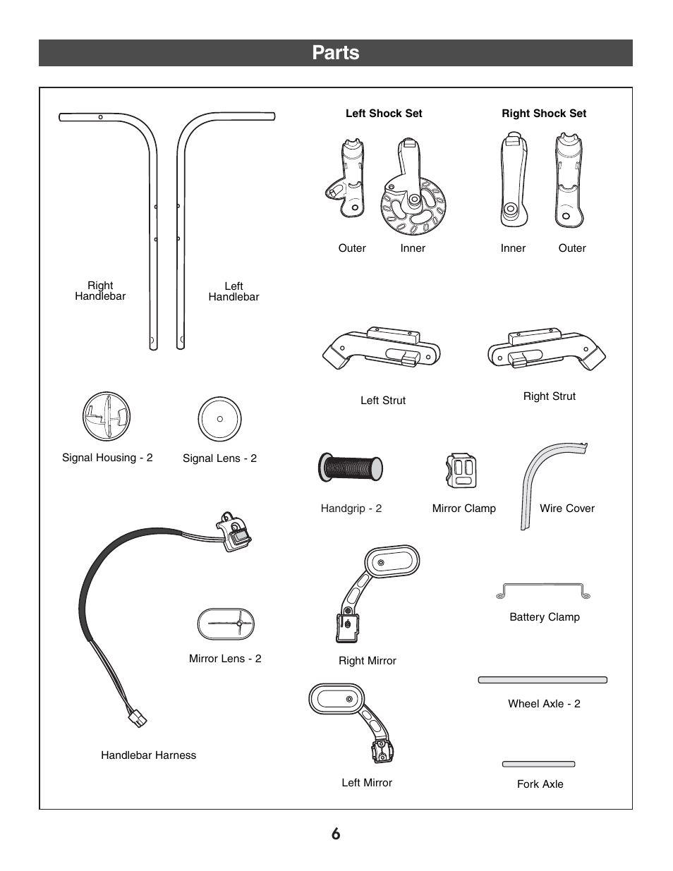 Parts | Harley-Davidson CLASSIC CHROME H4808 User Manual | Page 6 / 39