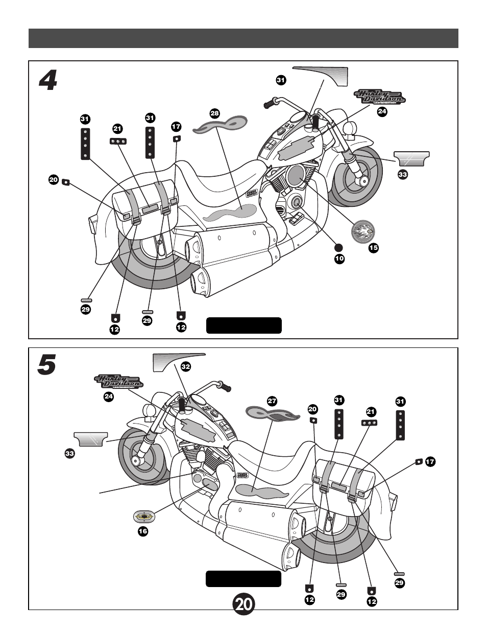 Label decoration | Harley-Davidson 74298 User Manual | Page 20 / 32