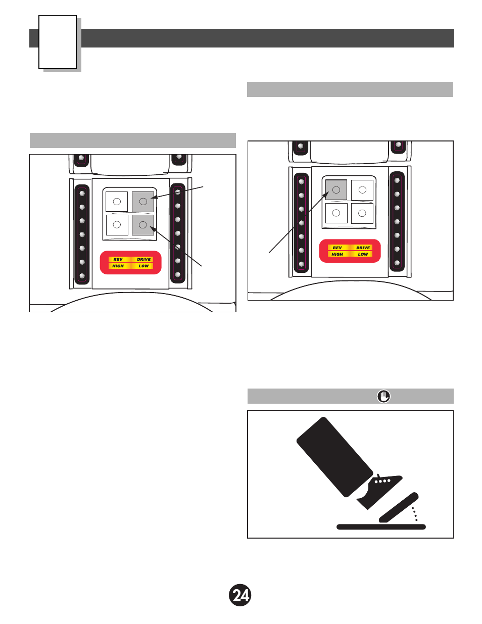How to operate your vehicle, Beginner use - low speed drive to stop | Harley-Davidson 74298 User Manual | Page 24 / 32