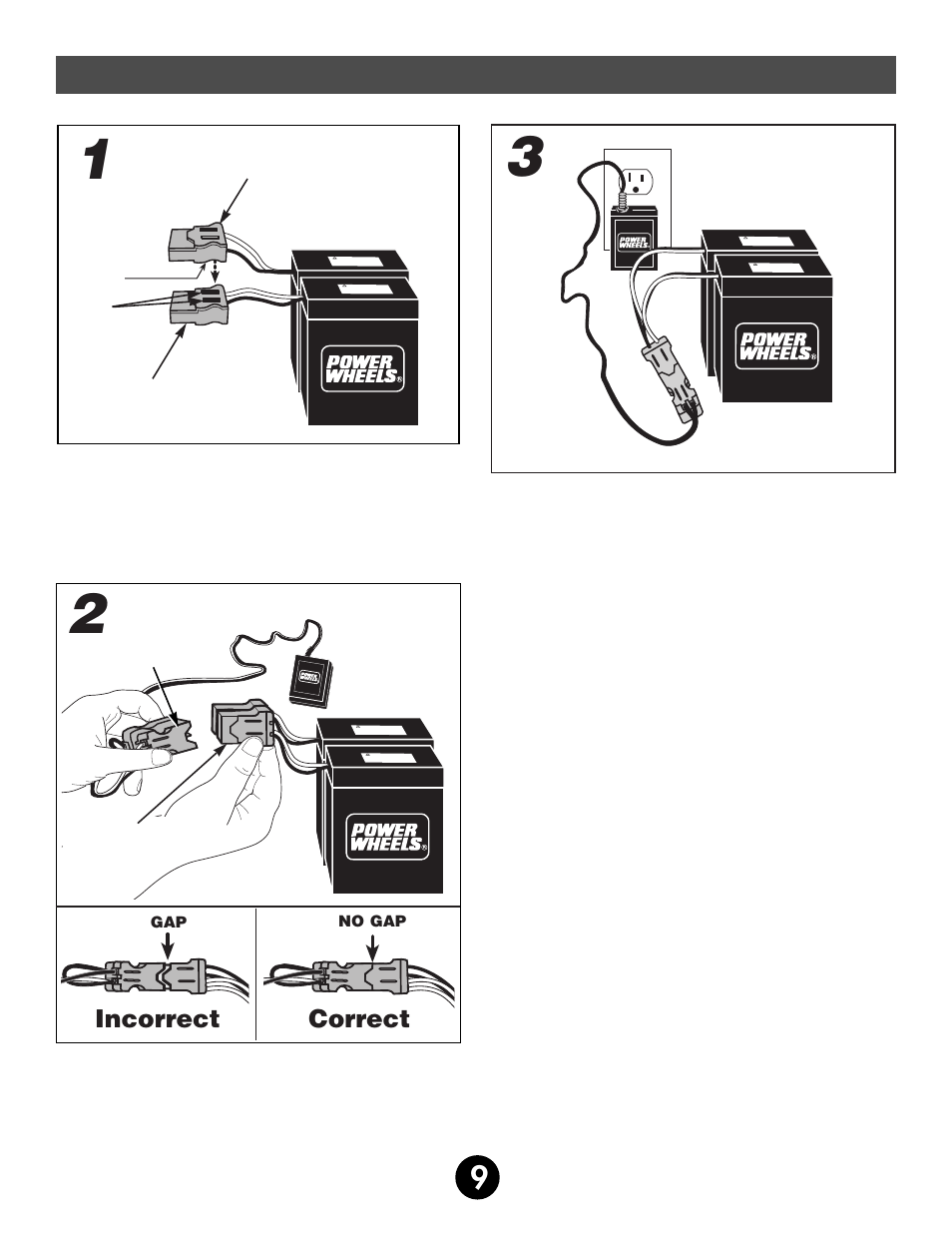 Battery charging, Incorrect correct | Harley-Davidson 74298 User Manual | Page 9 / 32