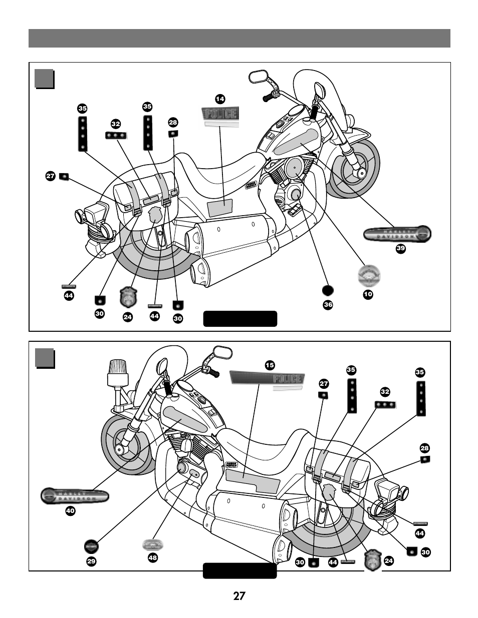 Label decoration | Harley-Davidson RIDE-ON 74287 User Manual | Page 27 / 40