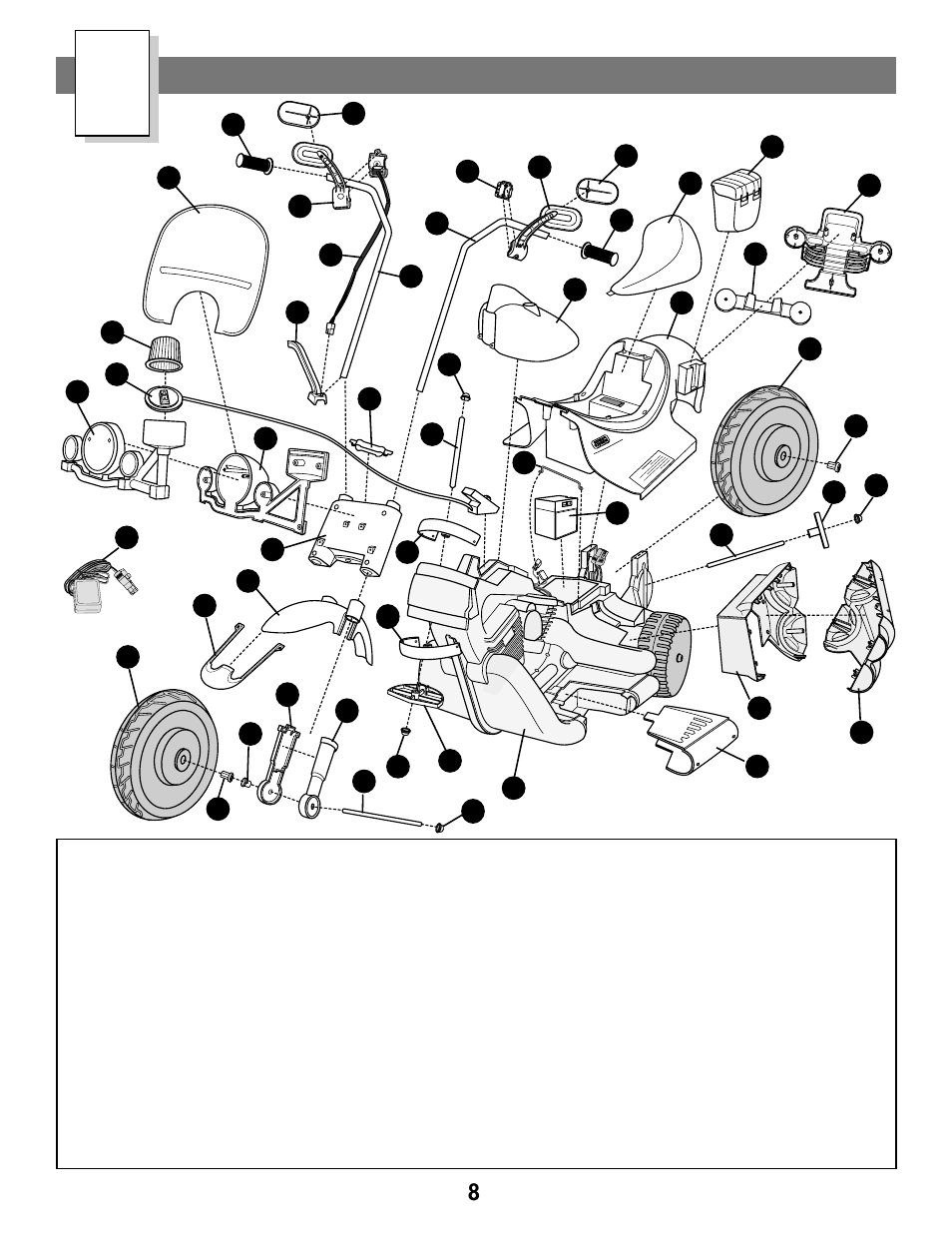 Parts diagram | Harley-Davidson RIDE-ON 74287 User Manual | Page 8 / 40