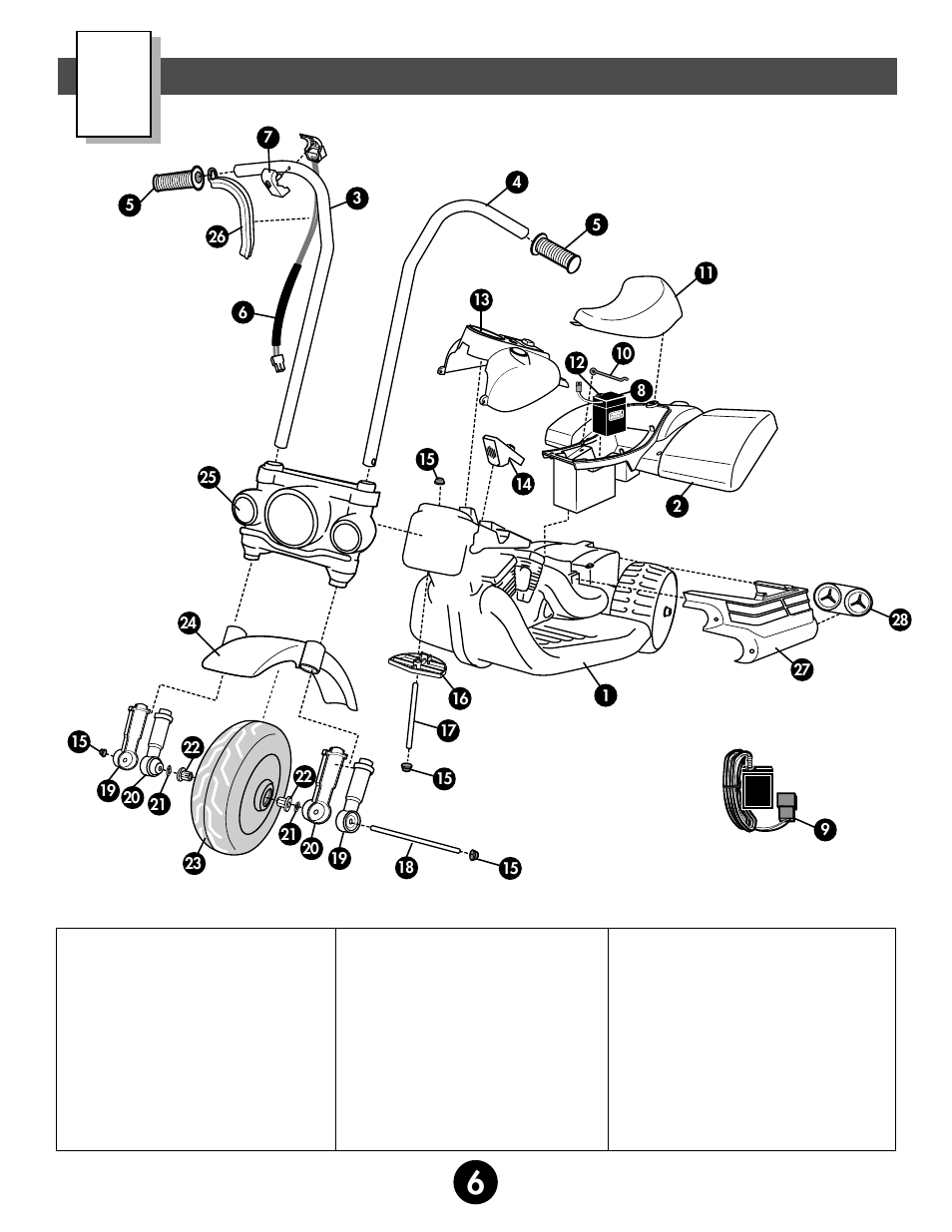 Parts diagram | Harley-Davidson 74230 User Manual | Page 6 / 32