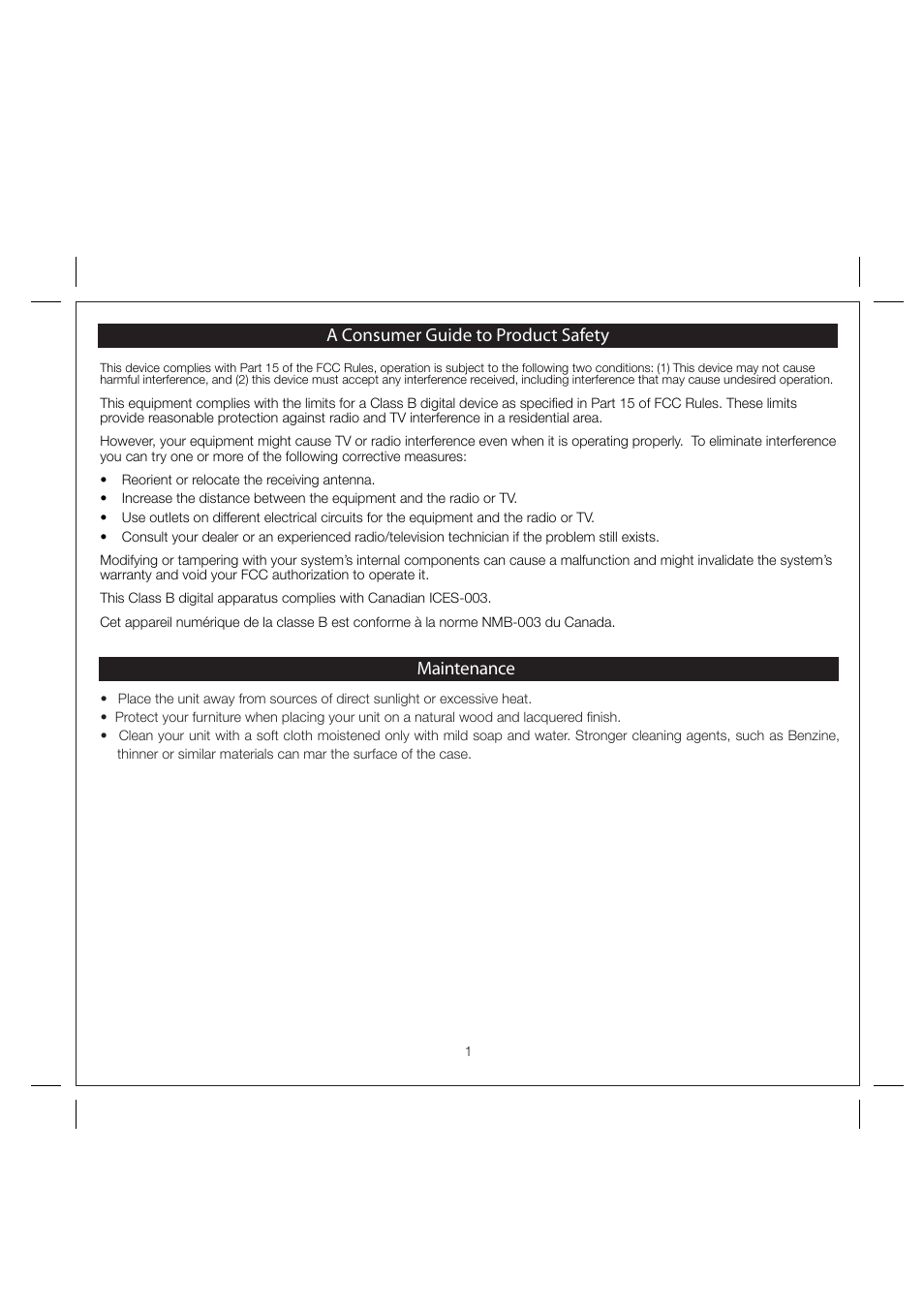 Maintenance, A consumer guide to product safety | Harley-Davidson HDP66 User Manual | Page 3 / 14